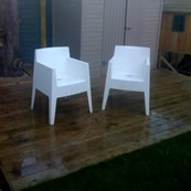 Weathered oak decking