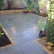 Grey Paving with Decorative Circle