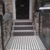 Path and Stairs in Victorian Tiles